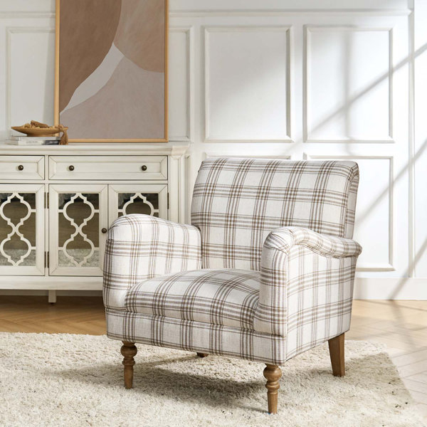 Small tartan online armchair